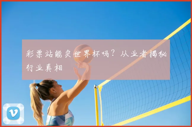 彩票站能卖世界杯吗？从业者揭秘行业真相